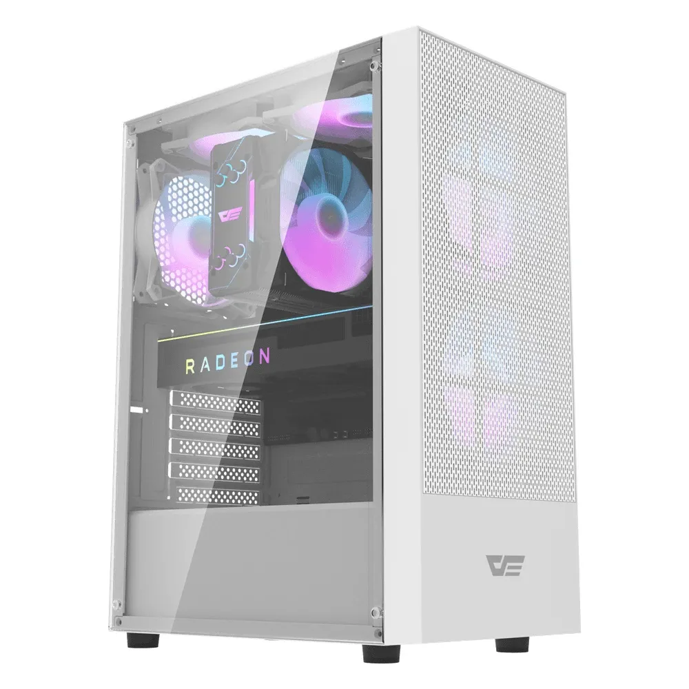 Darkflash кутия Case ATX - A290 White - 3 x 120 mm RGB fans included