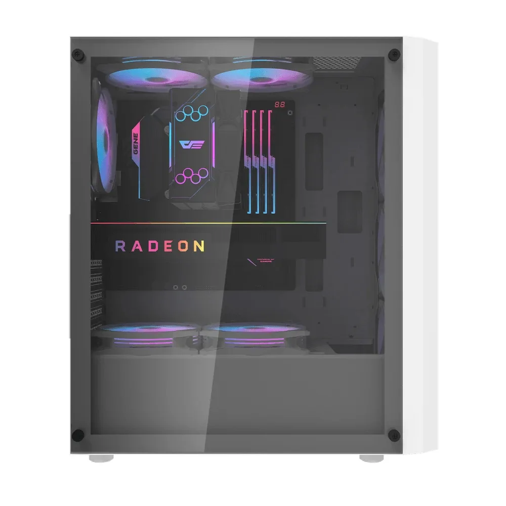 Darkflash кутия Case ATX - DK351 White - 4 fans included - Image 140