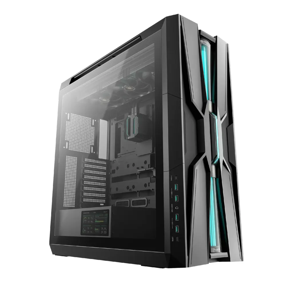 DeepCool кутия Case EATX - GENOME III - 420 mm AIO Pre-Installed LCD Display