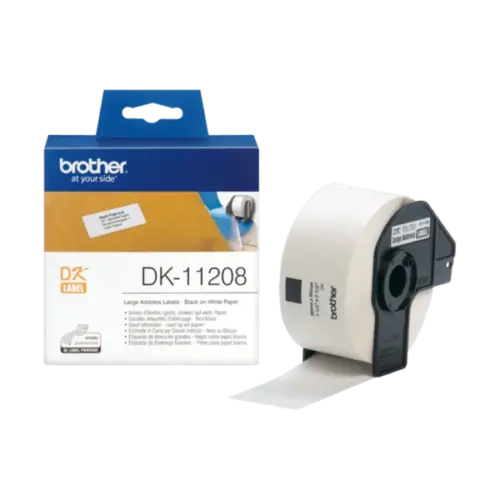 ЛЕНТА ЗА ЕТИКЕТНИ ПРИНТЕРИ BROTHER ТИП QL - LARGE ADDRESS LABELS - 38 mm x 90 mm x 400 - PN DK-11208