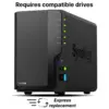 Мрежов сторидж Synology DS225+ за 2 диска Intel Celeron J4125 2GB DDR4