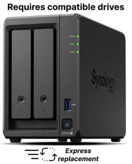 Мрежов сторидж NAS Synology DS725+ за 2 диска 3.5"/2.5" 2 x M.2 NVMe