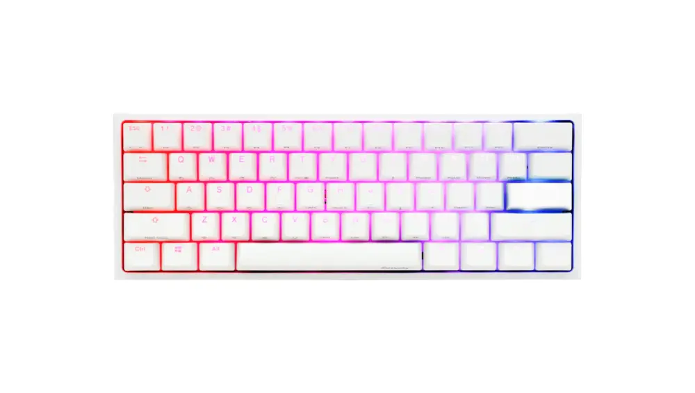 Ducky професионална геймърска механична клавиатура Professional Gaming Mechanical Keyboard One 2 Pro Mini Pure White - Kailh Box Brown