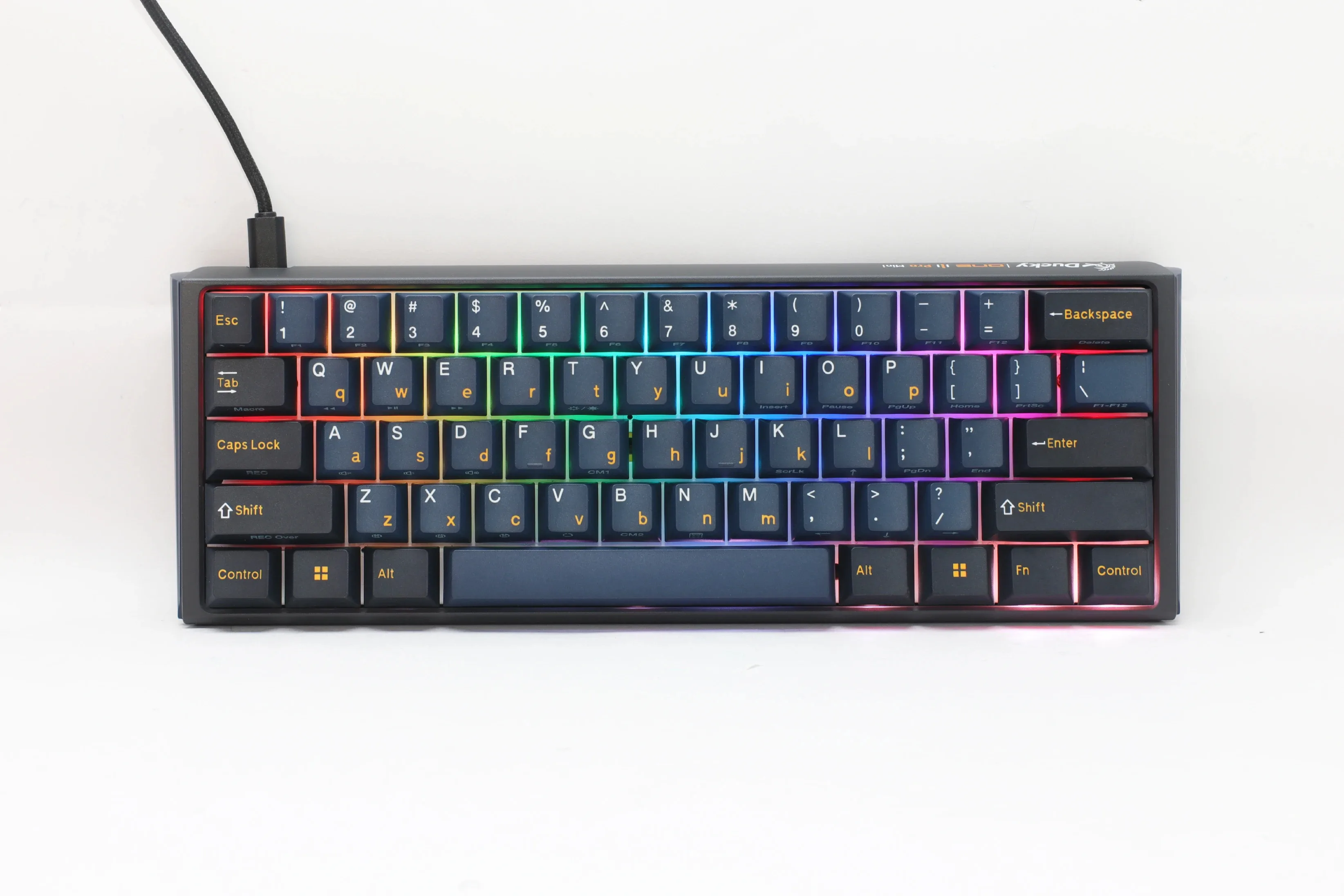 Ducky професионална геймърска механична клавиатура Professional Gaming Mechanical Keyboard One 3 Pro Mini Nazca Line - 8K, Cherry MX2A RGB Speed Silver - Image 8