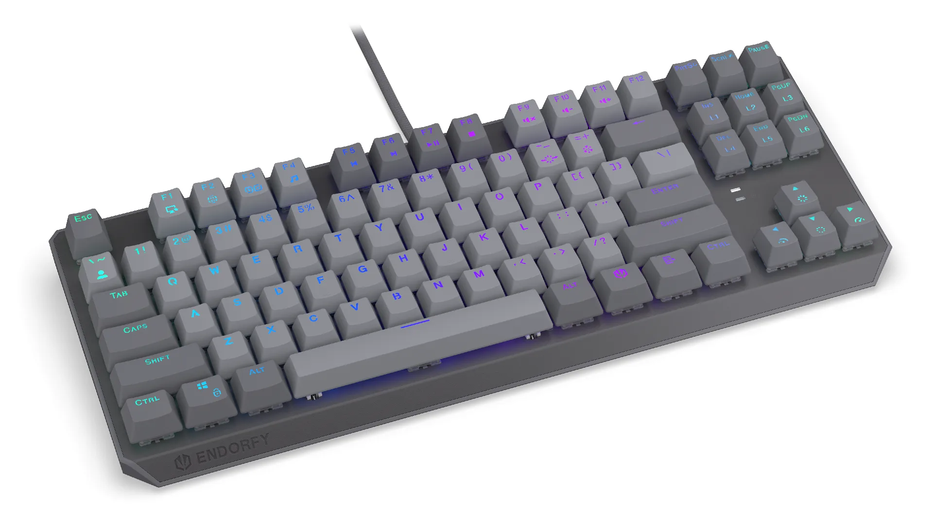 Endorfy механична клавиатура Thock V2 TKL, PBT, Endorfy Red switch, US Layout - Image 2