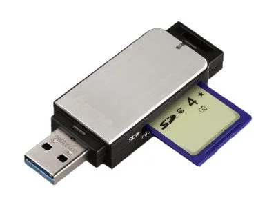 Card Reader HAMA - USB 3.0 SD/MicroSD - Silver - PN 00123900