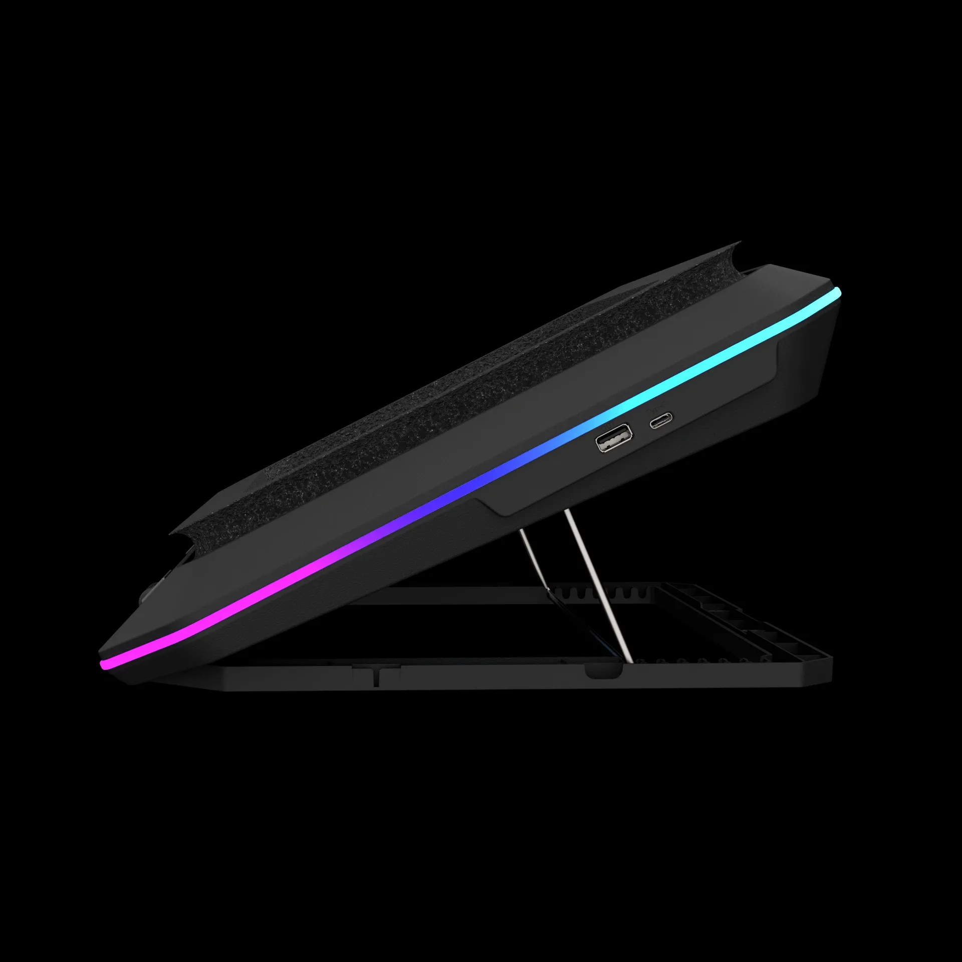 Gamdias Охладител за лаптоп Gaming Notebook Cooler 19" - AETHER P1 - USB-C/A Hub, RGB, Phone Stand - Image 99