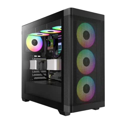 Gamdias кутия Case E-ATX - ATHENA M3 Black - USB-C 4 x 120 mm A-RGB Mesh Tempered Glass