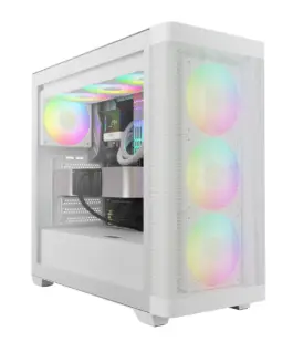 Gamdias кутия Case E-ATX - ATHENA M3 White - USB-C 4 x 120 mm A-RGB Mesh Tempered Glass