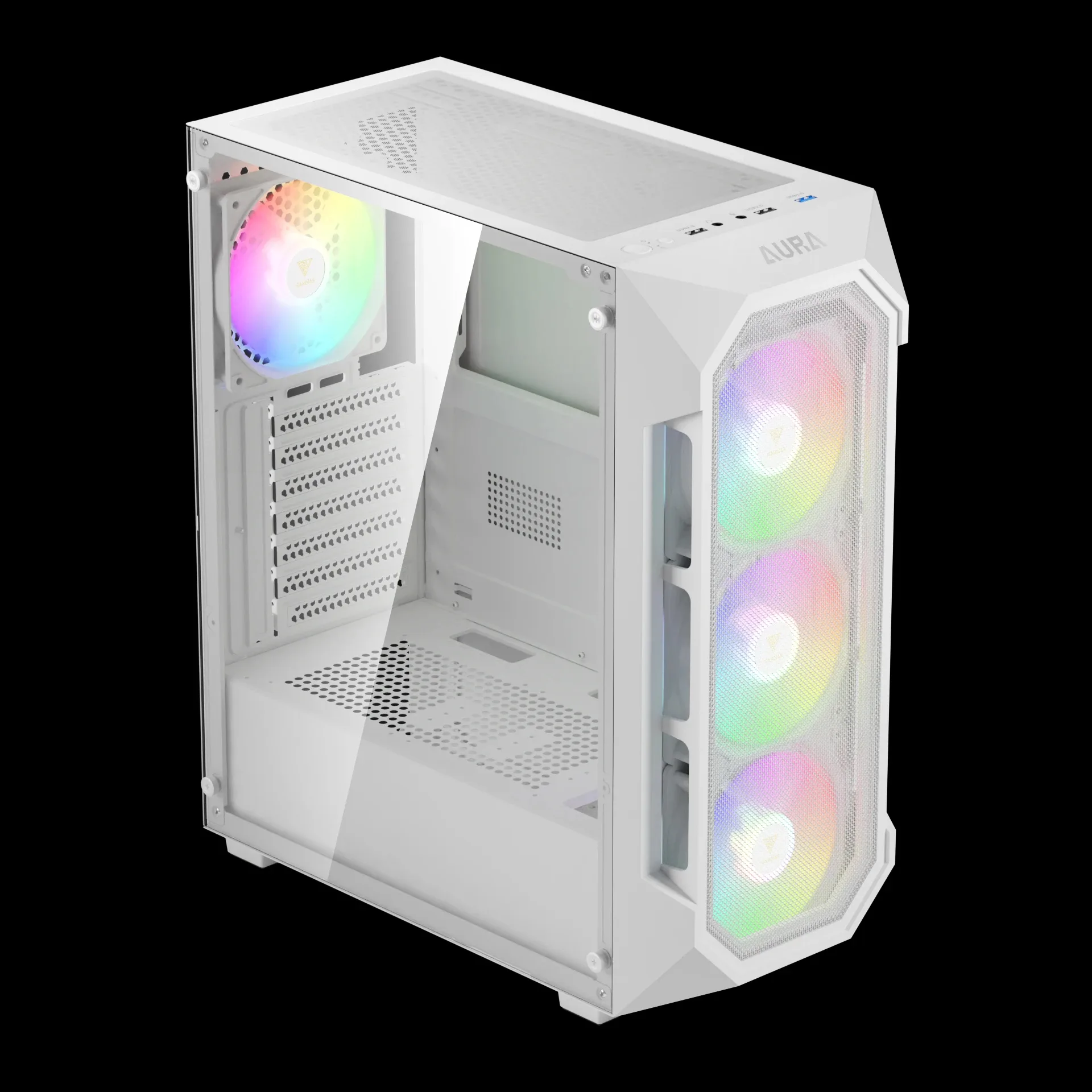Gamdias кутия Case ATX - AURA GC1 Elite White - Mesh, RGB, Tempered Glass - Image 139