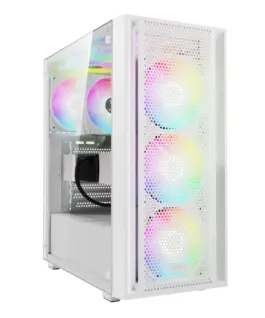 Gamdias кутия Case ATX - AURA GC2 Elite White - Mesh RGB Tempered Glass