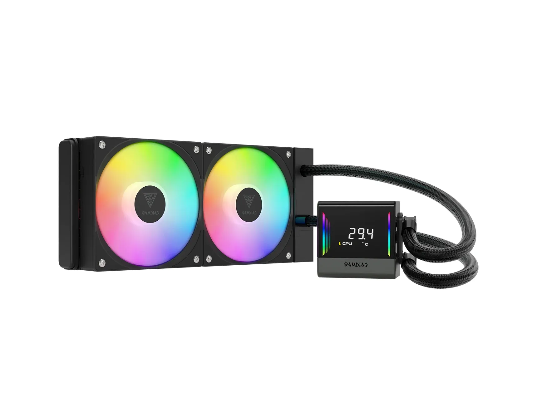 Gamdias водно охлаждане Water Cooling Chione E4-240 - LCD Screen A-RGB