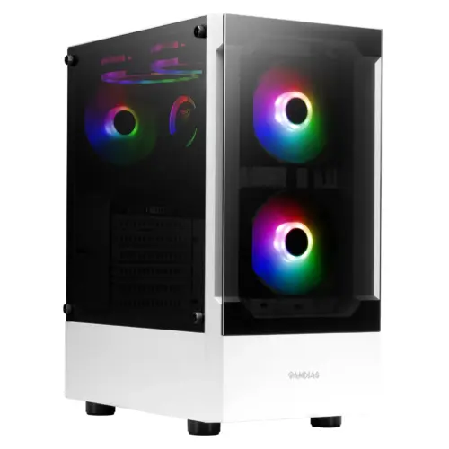 Gamdias кутия Case ATX - TALOS E3 White - aRGB Tempered Glass