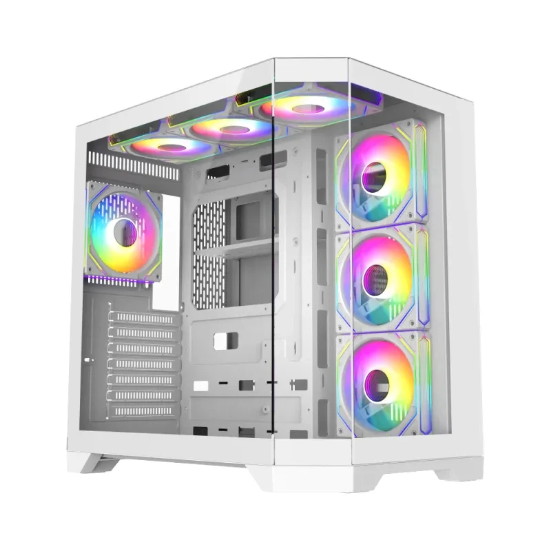 Gamemax кутия Case ATX - HYPE-A White - 4 x 120 mm Addressable RGB fans - Image 162