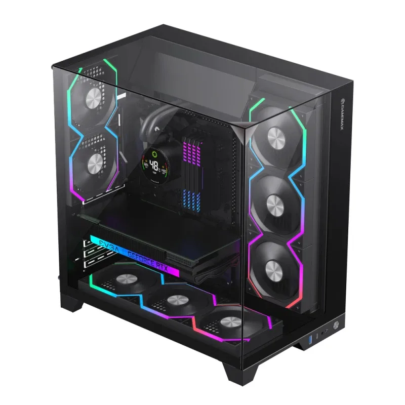 Gamemax кутия Case ATX - Infinity Pro Black - 5 x 120 mm Addressable RGB fans - Image 158