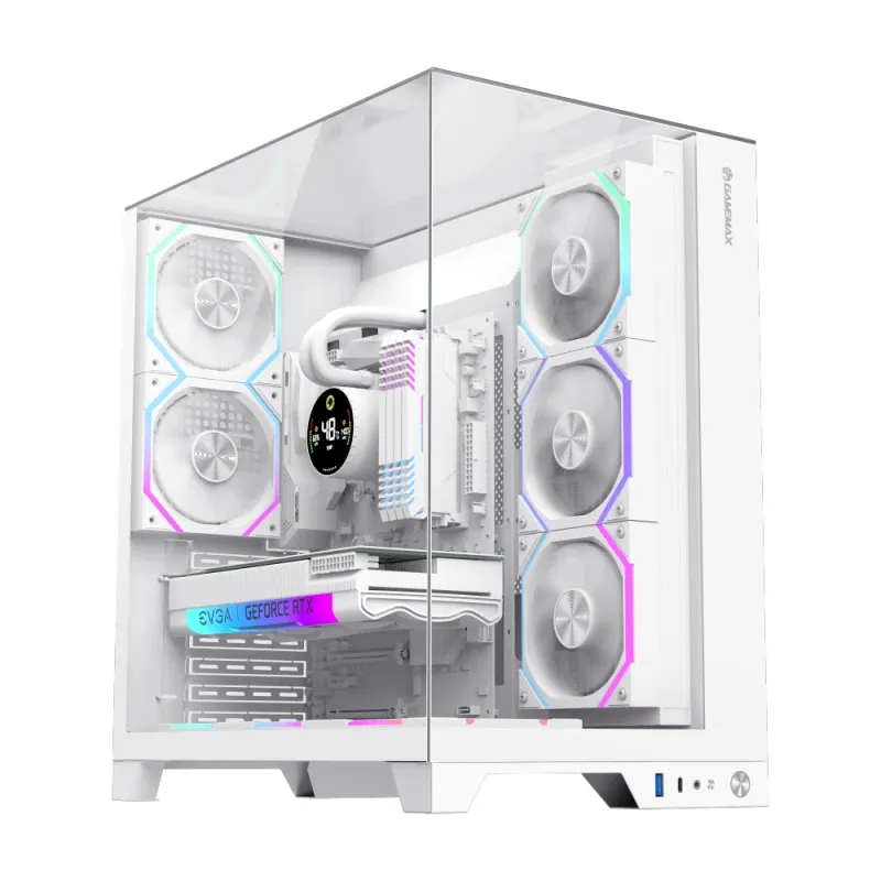 Gamemax кутия Case ATX - Infinity Pro White - 5 x 120 mm Addressable RGB fans