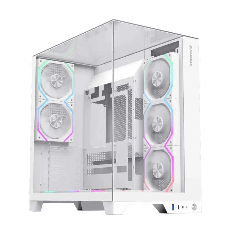Gamemax кутия Case ATX - Infinity Pro White - 5 x 120 mm Addressable RGB fans - Image 147