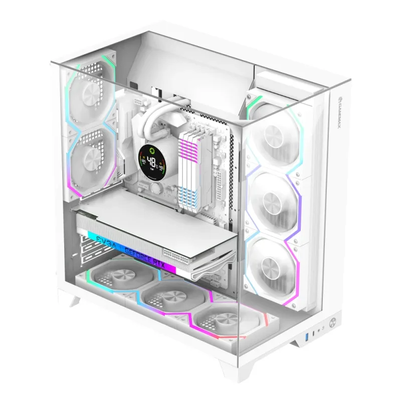 Gamemax кутия Case ATX - Infinity Pro White - 5 x 120 mm Addressable RGB fans - Image 128