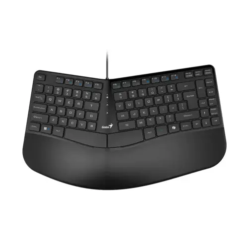 Genius клавиатура Ergonomic Keyboard Ergo KB-700 Black - Copilot Split Wave Design Palm
