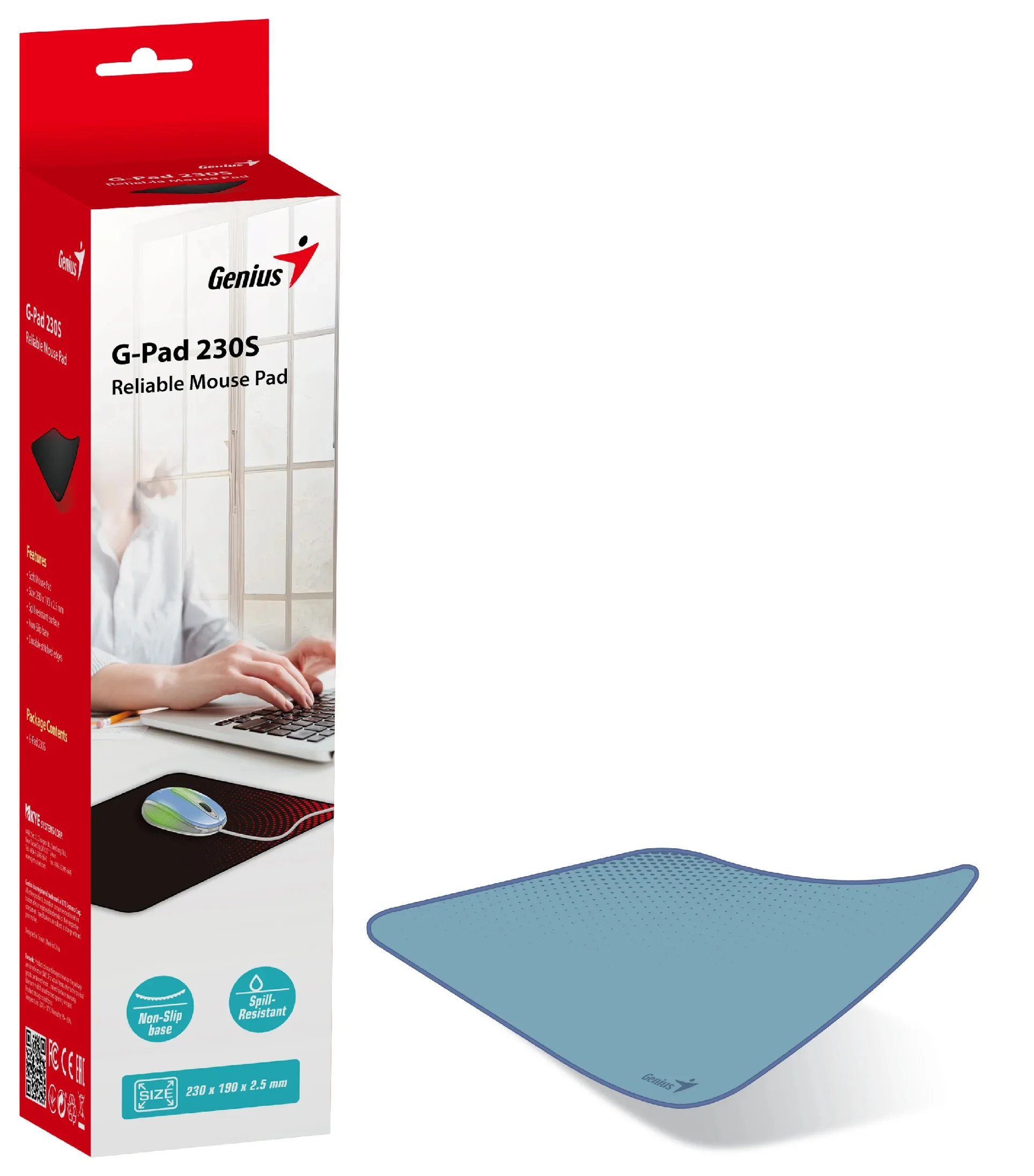 Genius подложка за мишка Mouse pad G-Pad 230S - Blue Grey - Image 164