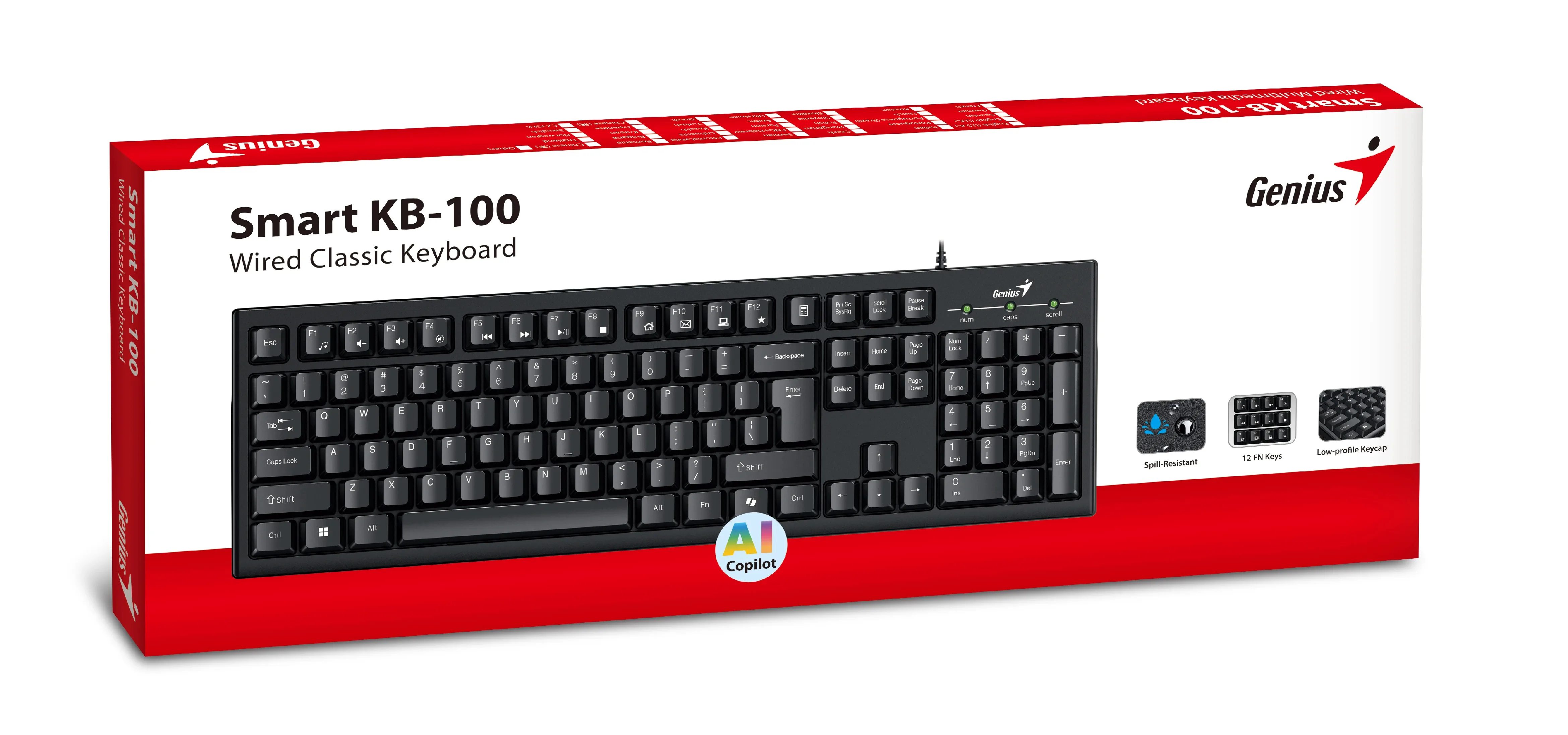 Genius клавиатура кирилизирана Smart Keyboard KB-100 Black - AI, BG Layout, USB - Image 204