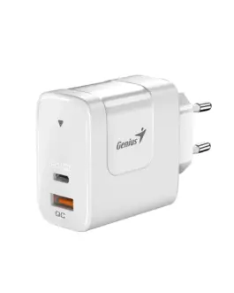 Genius Универсално зарядно за стена Charger Wall GaN - USB Type-C/A 65W White -