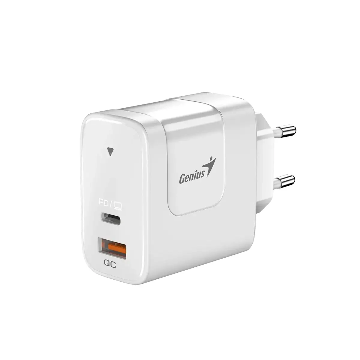 Genius Универсално зарядно за стена Charger Wall GaN - USB Type-C/A 65W White -