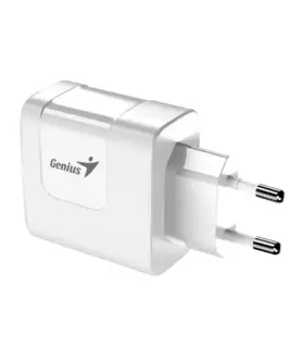 Alternative view of Genius Универсално зарядно за стена Charger Wall GaN - USB Type-C/A 65W White - PD-65AC