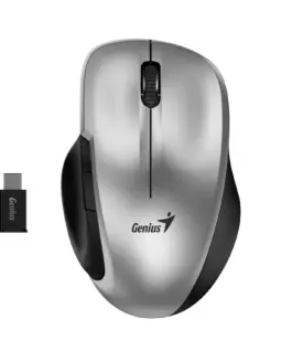 Genius безжина безшумна мишка Mouse Wireless Silent - Ergo 8200S Silver - Silent 2.4GHz USB-C