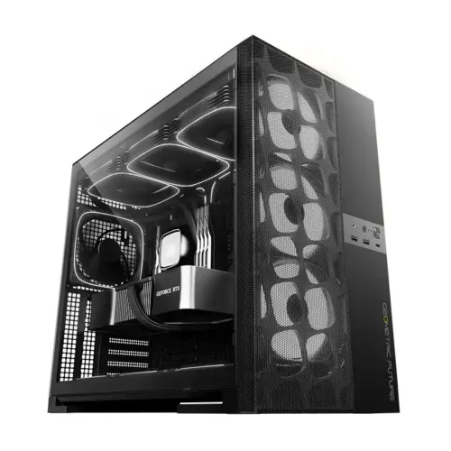 Alternative view of Geometric Future кутия Case EATX - Model 5 Vent Black - 5 x 140 mm aRGB fans included