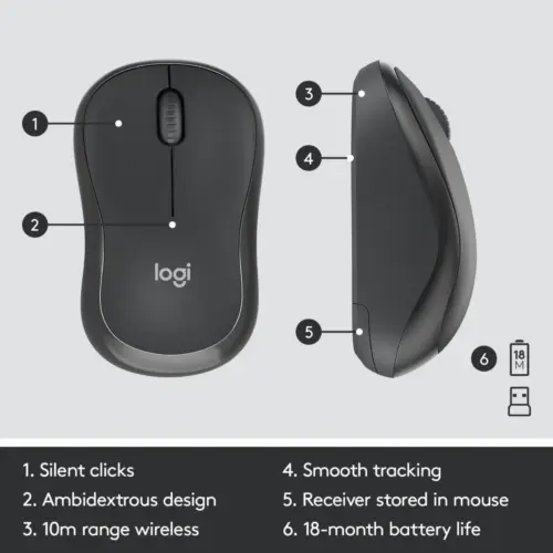 КОМПЛЕКТ МИШКА + КЛАВИАТУРА LOGITECH MK295 US – Wireless – БЕЗ БДС КИРИЛИЗАЦИЯ