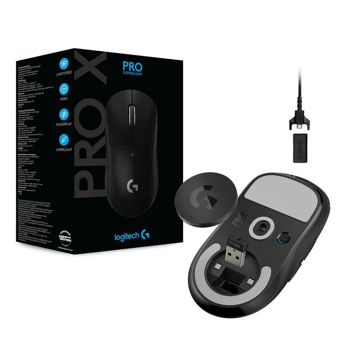 ГЕЙМЪРСКА МИШКА LOGITECH PRO X SUPERLIGHT - Wireless - Black - PN 910-005880 - Image 227