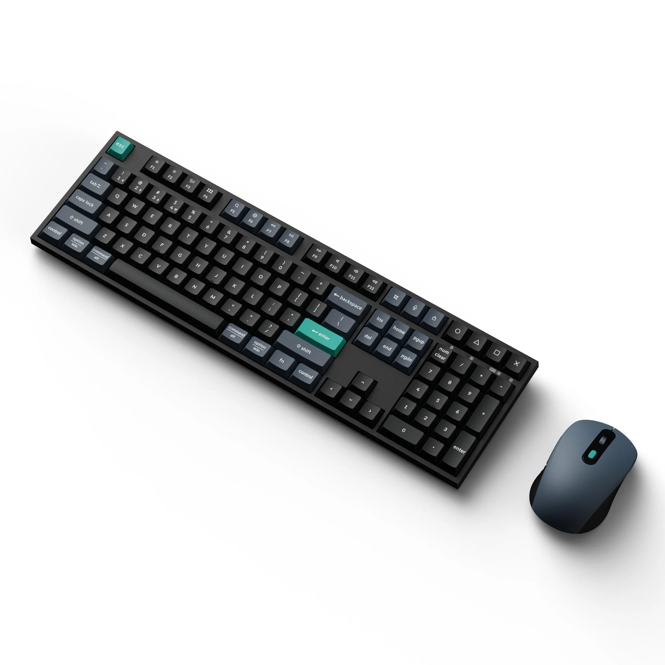 Комплект клавиатура и мишка Keychron B36 Deep Black и BM25 Wireless/BT/Wired Combo - TKL - Image 2
