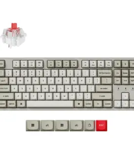 Геймърска Механична клавиатура Keychron C1 Pro 8K QMK - Super Red