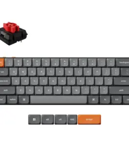 Геймърска Механична клавиатура Keychron K9 Max QMK HS 60% Keychron Milk POM Switch Red
