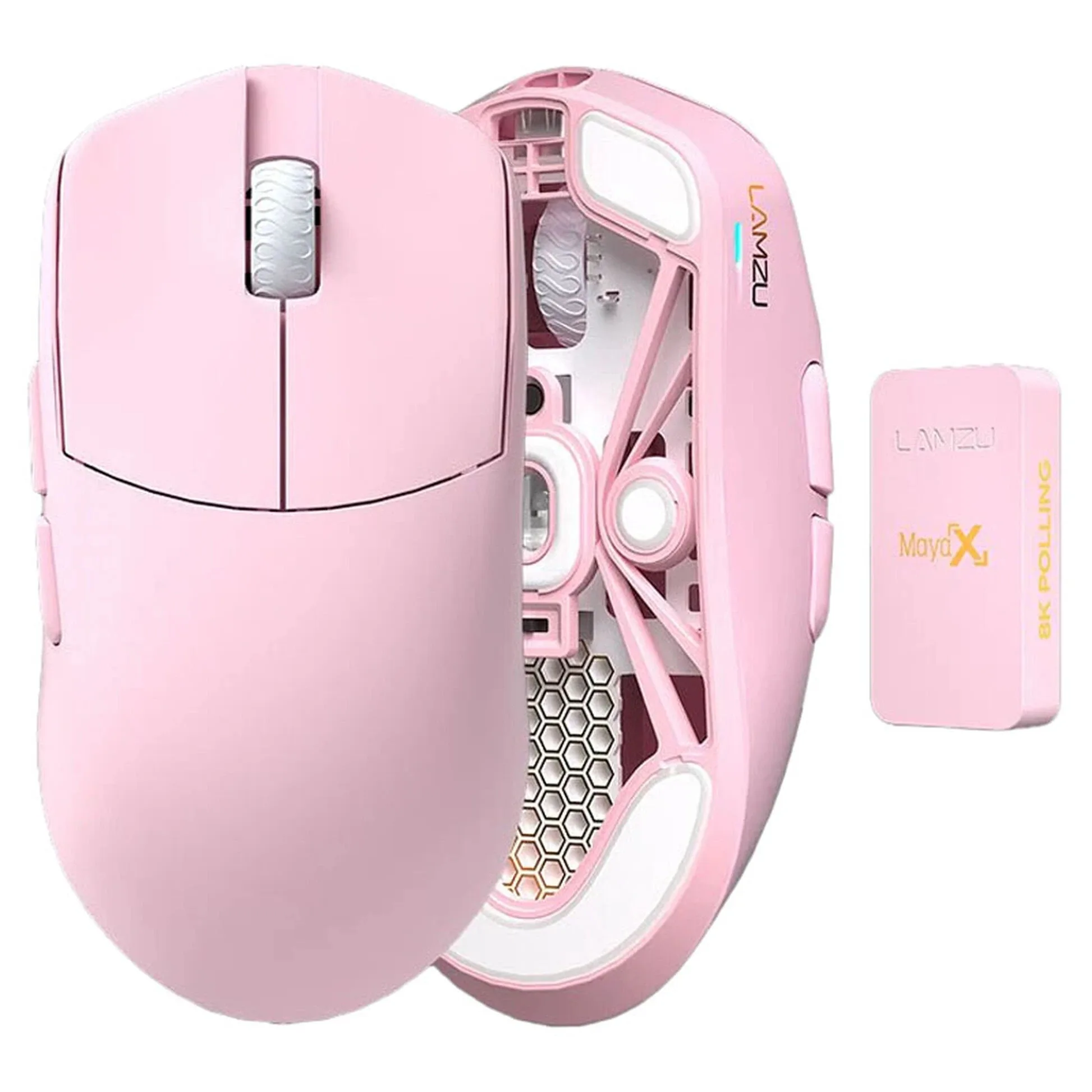 Lamzu професионална геймърска мишка MAYA X 8K - Wireless Gaming Mouse - Light Pink - Image 233