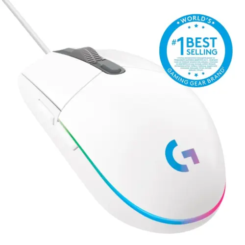 ГЕЙМЪРСКА МИШКА LOGITECH G102 Lightsync USB – White – PN