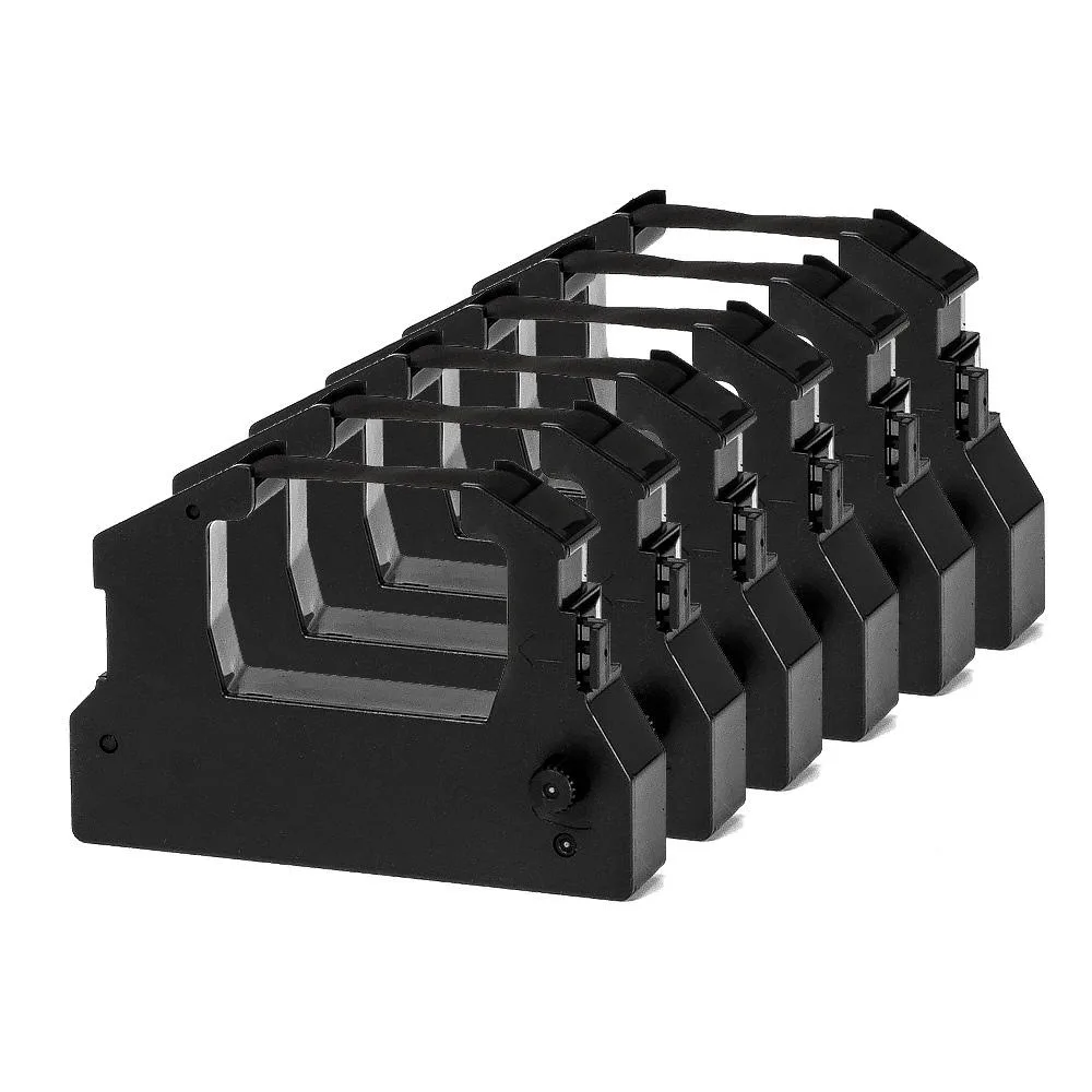 КОМПЛЕКТ 6 ЛЕНТИ ЗА МАТРИЧЕН ПРИНТЕР EPSON LQ-100 (LQ100)/150/150K/ACTIONPRINTER 3250/AP3250 - Black - 6 PCS -  PN RR-EP