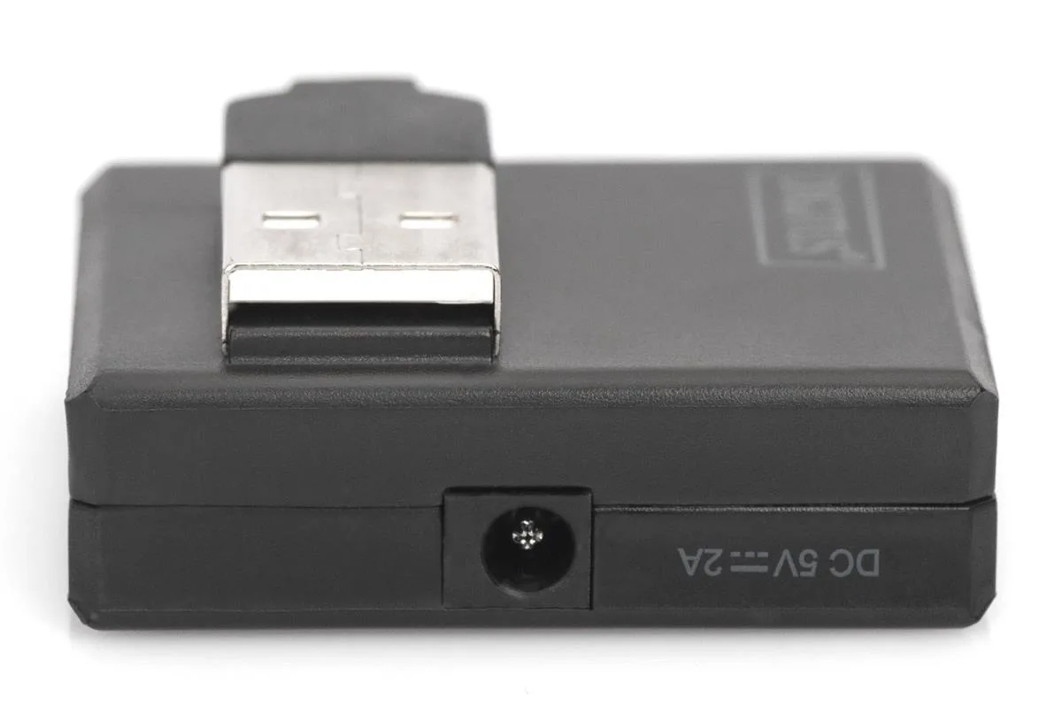 ХЪБ DIGITUS USB 4 Port - гнездо x 4 - USB A щепсел - USB 2.0 - черен - PN DA-70217 - Image 218