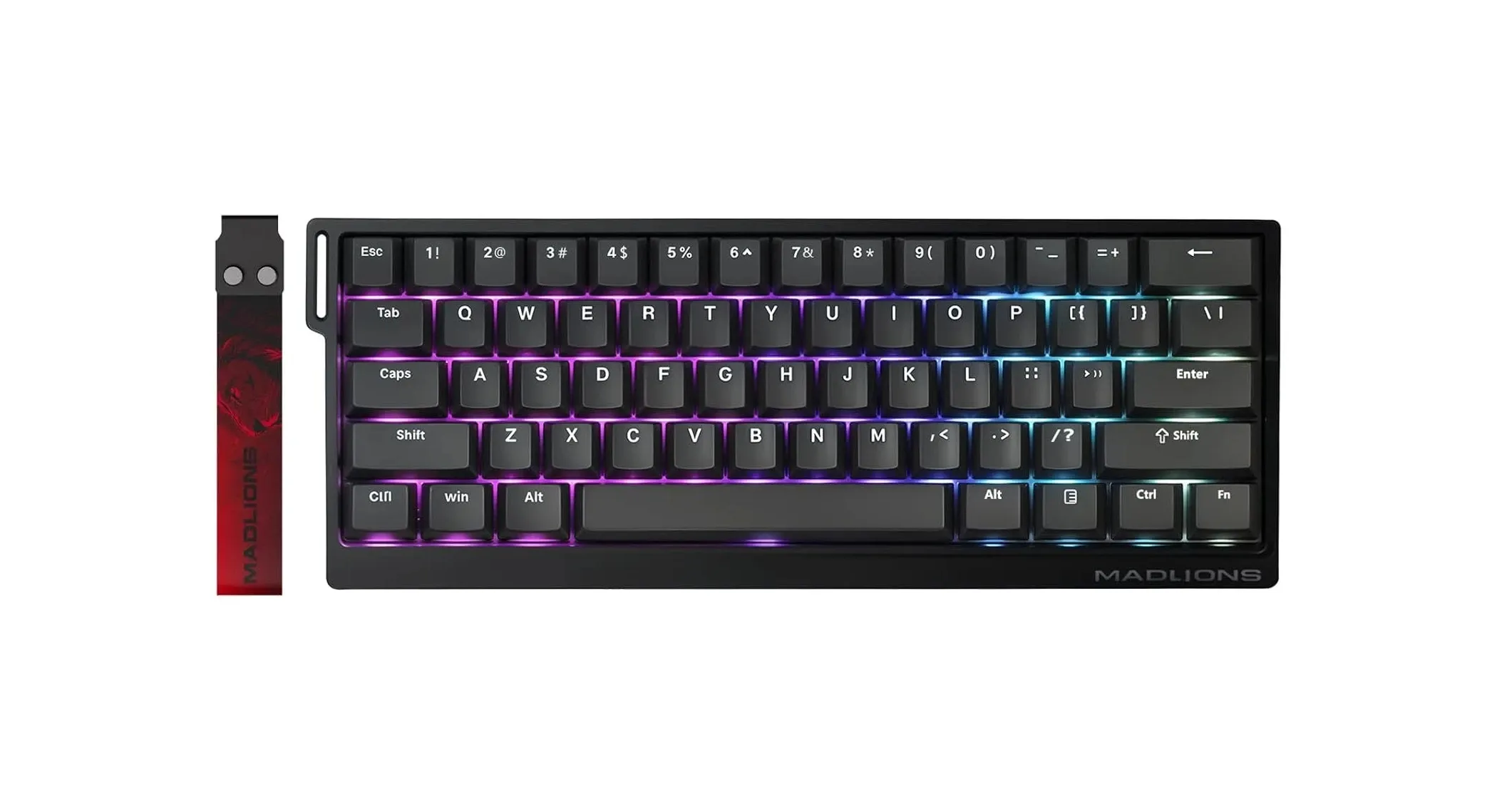 Madlions професионална геймърска механична клавиатура Professional Gaming Mechanical Keyboard MAD 60 HE RGB - 1K Magnetic Amber Pro Switches -