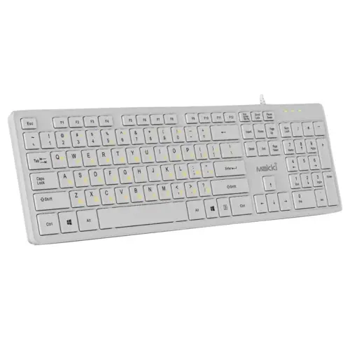 Makki нископрофилна кирилизирана клавиатура Keyboard USB BG - Low profile Chocolate - KB-C14