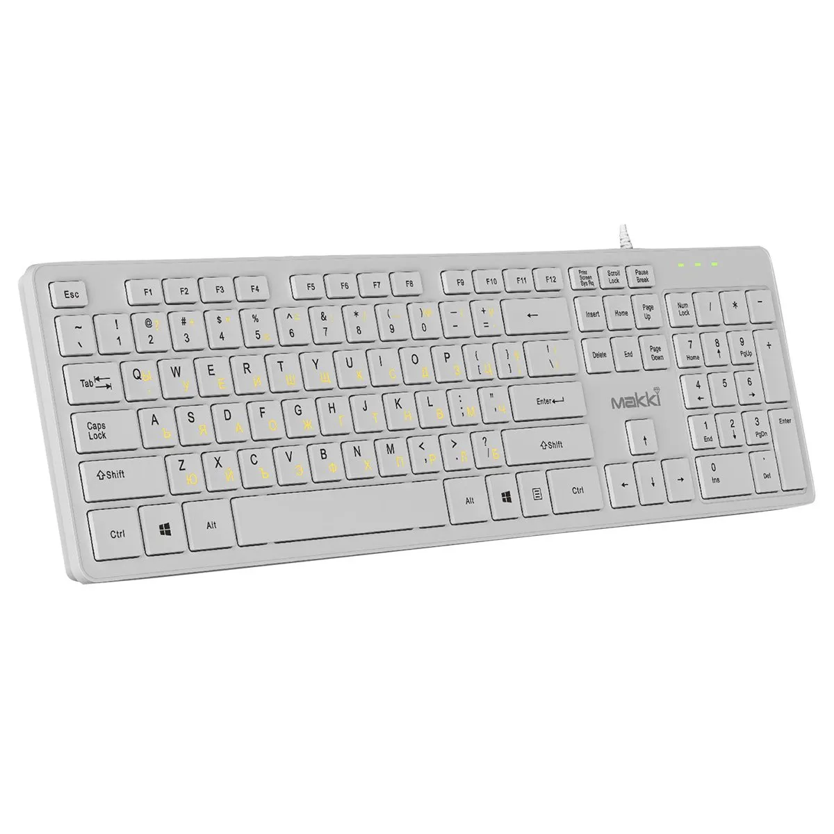 Makki нископрофилна кирилизирана клавиатура Keyboard USB BG - Low profile Chocolate - KB-C14