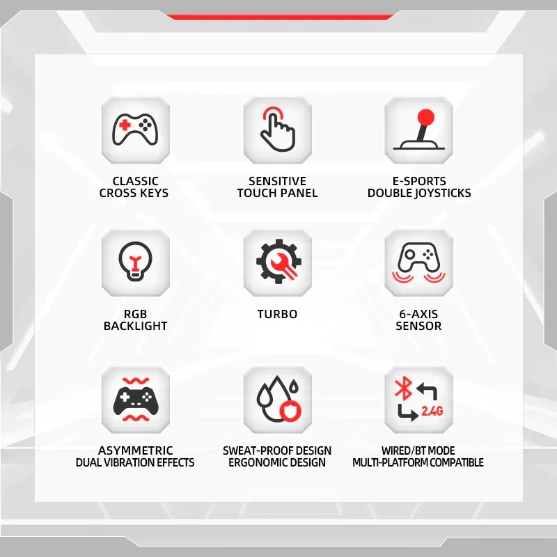 Marvo геймпад Gamepad Monka Contra GT-96 - PS4, RGB, Wireless, Vibration - Image 251