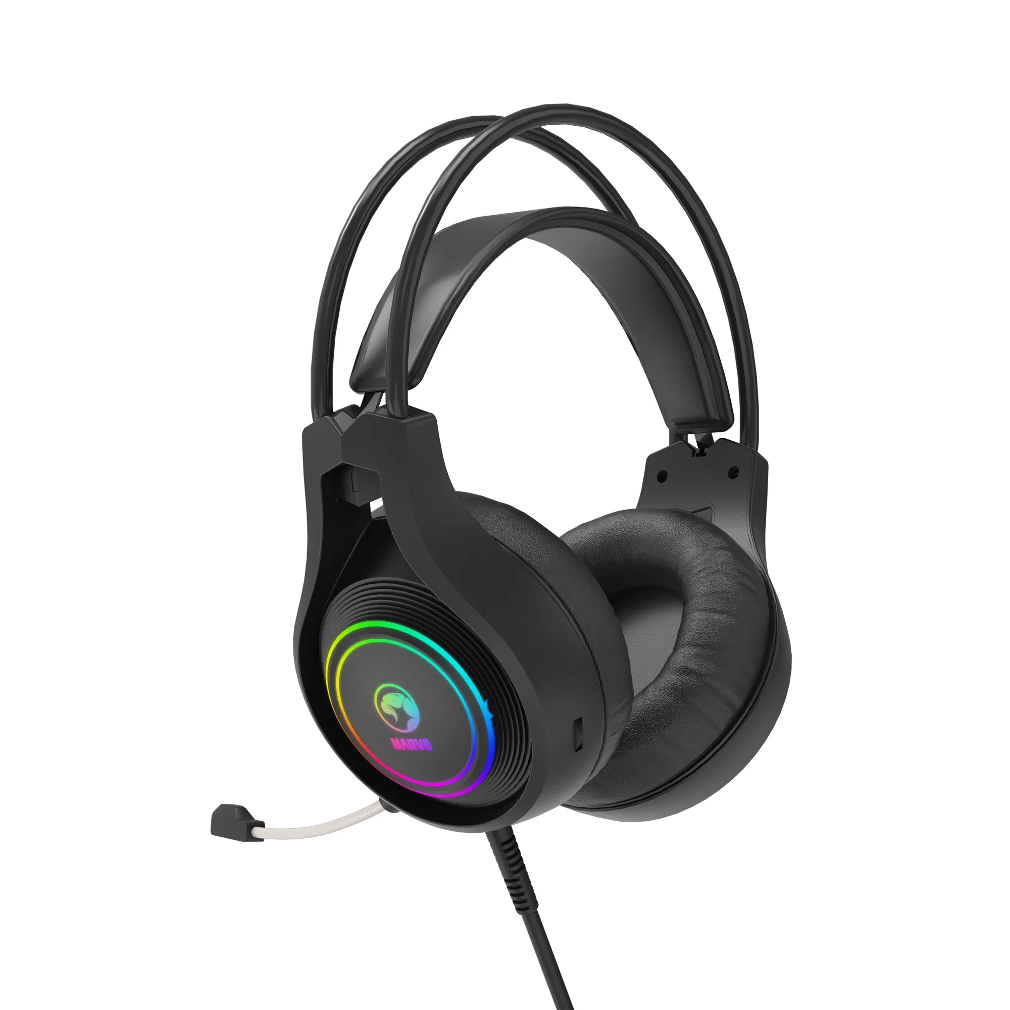 Marvo Геймърски слушалки Gaming Headphones HG8921 - 50mm, USB, RGB - MARVO-HG8921 - Image 240