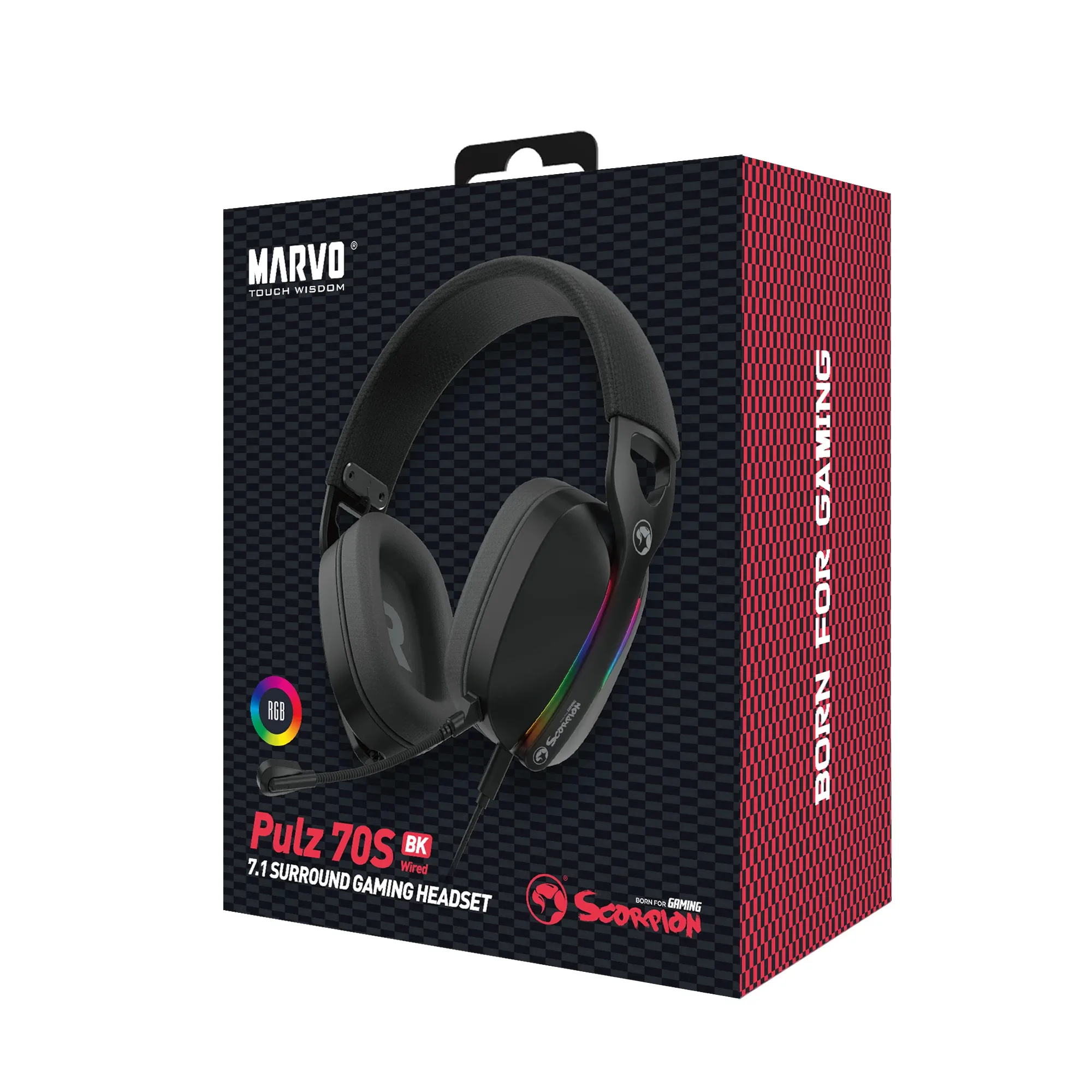 Marvo Геймърски слушалки Gaming Headphones Pulz 70S - 7.1 RGB - MARVO-HG9086-BK - Image 221
