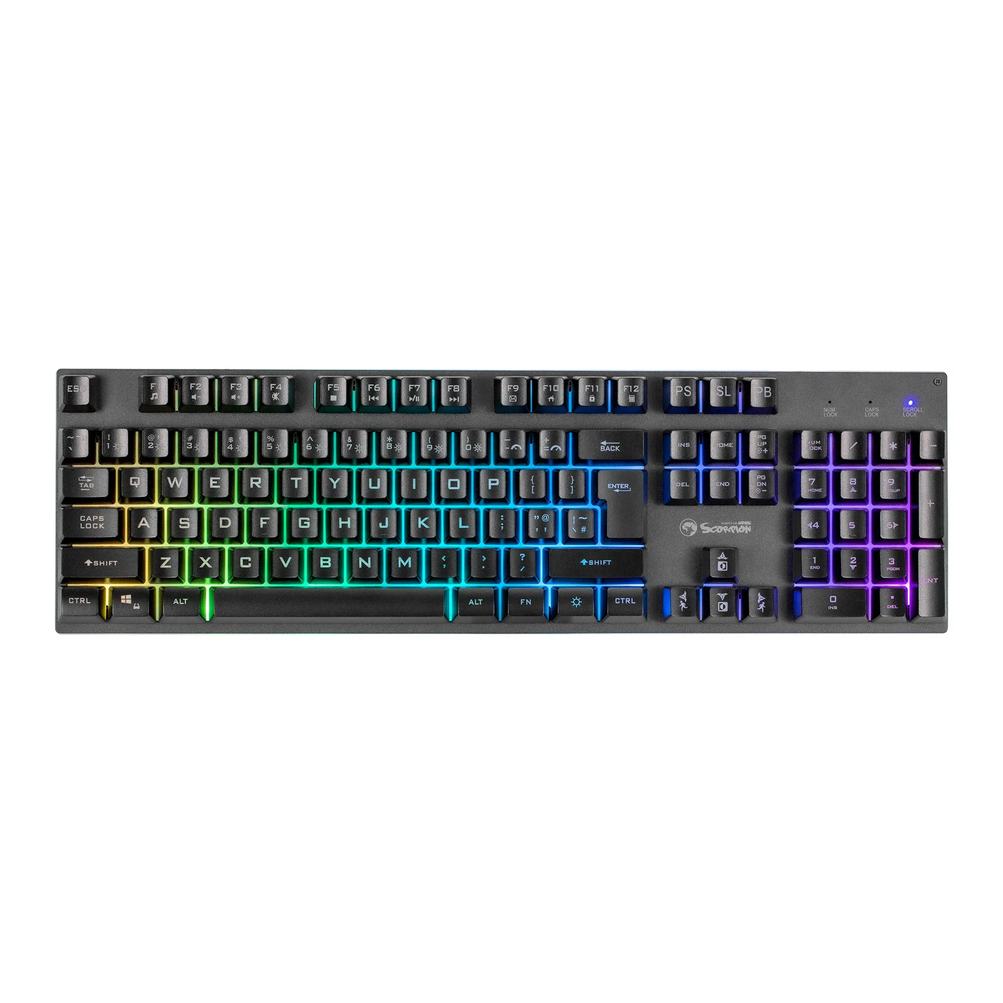 Marvo геймърска клавиатура Gaming Keyboard 104 keys - K604 - RGB