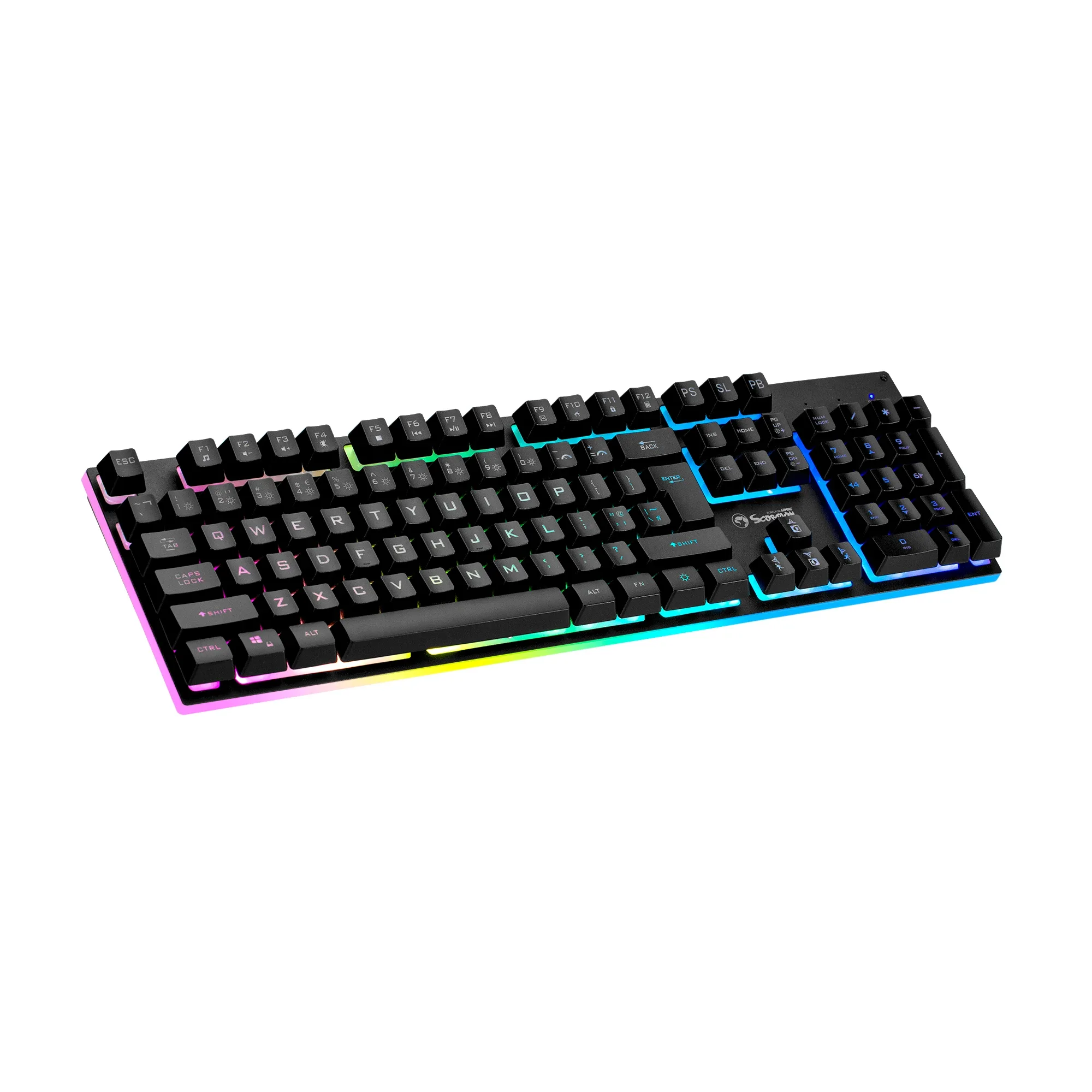 Marvo геймърска клавиатура Gaming Keyboard 104 keys - K604 - RGB - Image 167