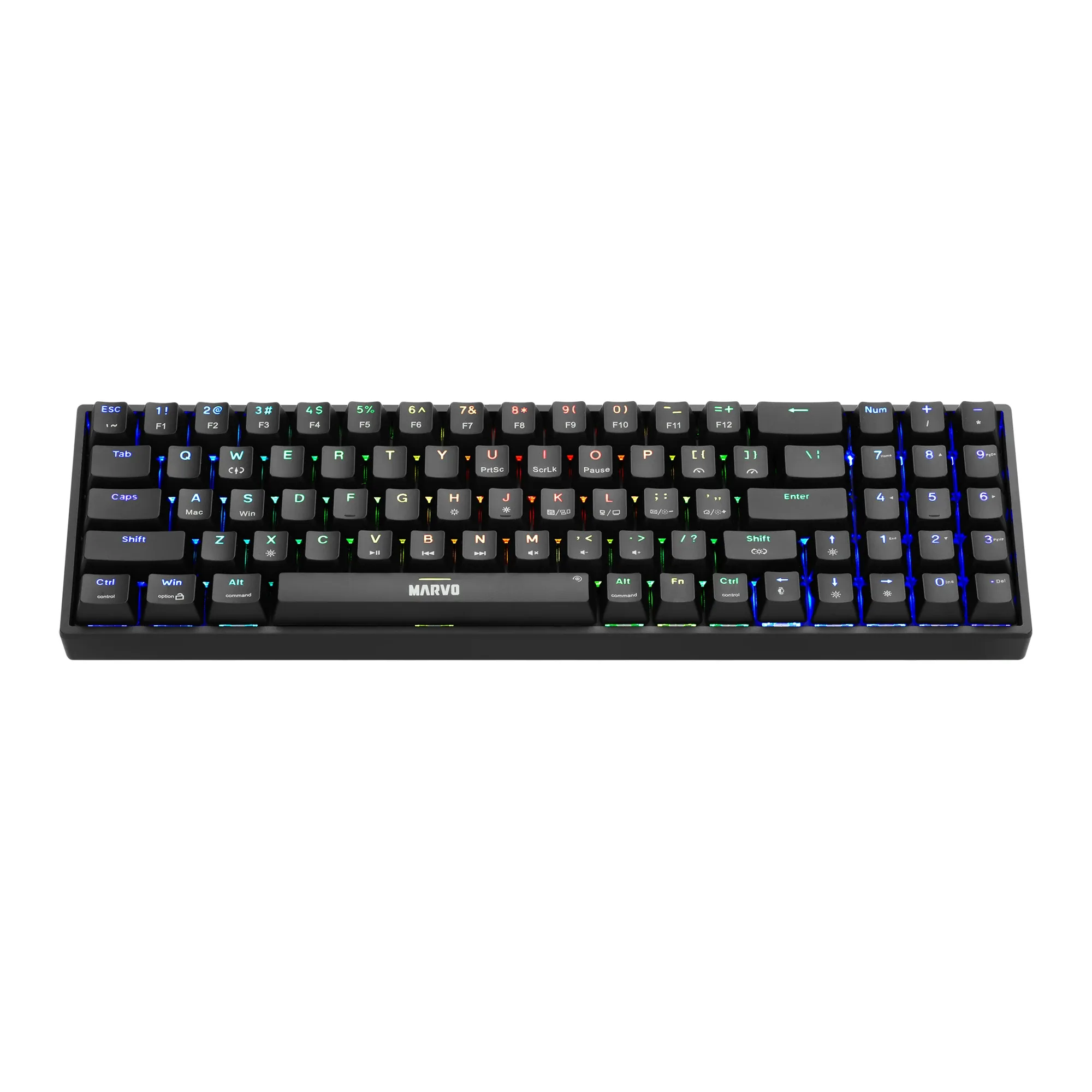 Marvo геймърска клавиатура Gaming Keyboard Shogo 78 - RGB, 78 keys - MARVO-KG956 - Image 268