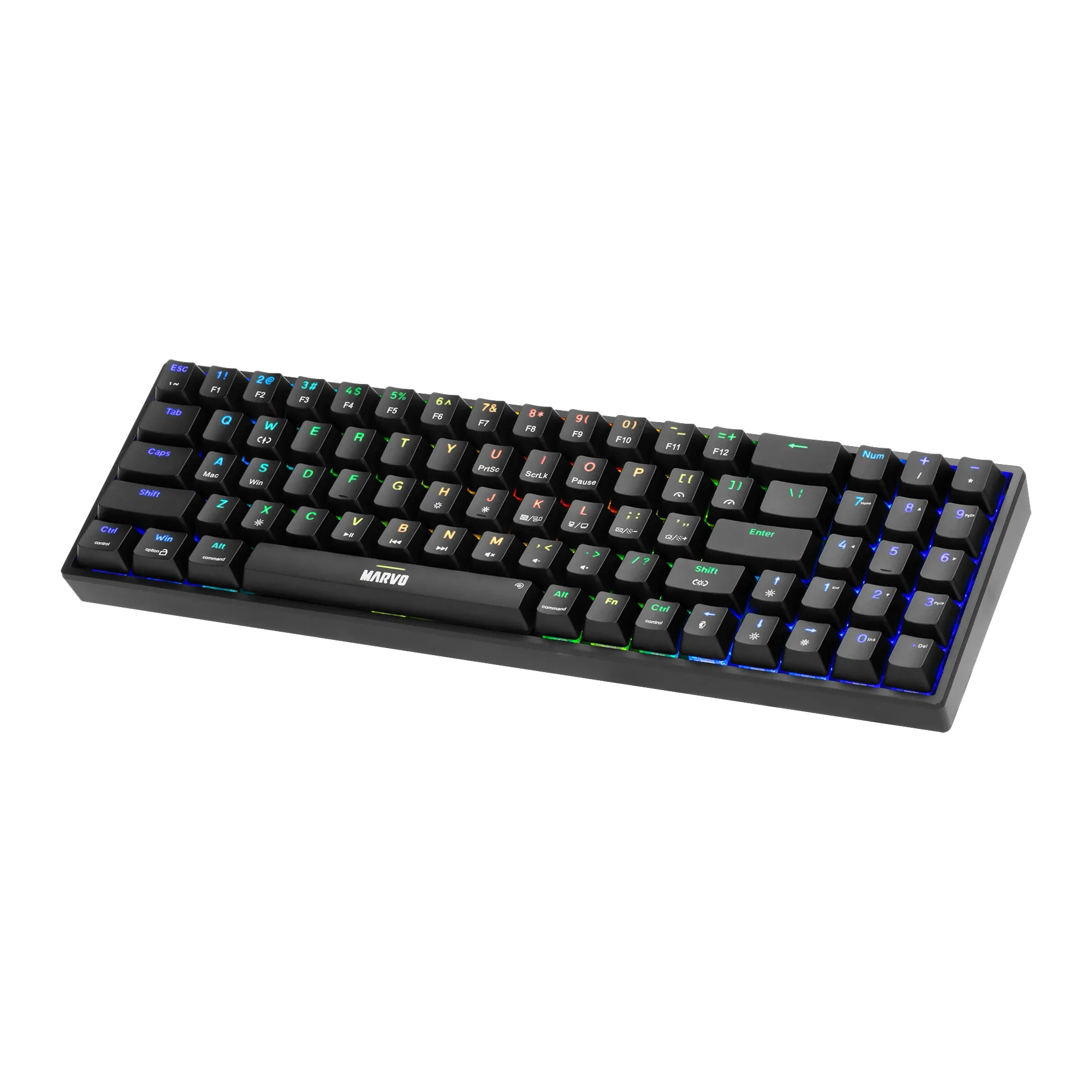 Marvo геймърска клавиатура Gaming Keyboard Shogo 78 - RGB, 78 keys - MARVO-KG956 - Image 276