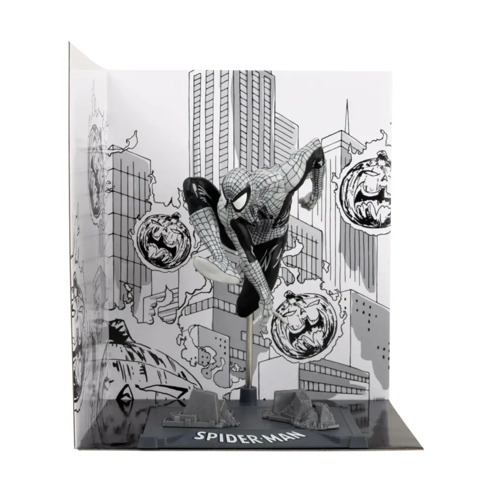 Фигурка FMarvel Spider-Man (Line Art) 1:10th Scale Collectible with Scene (Spider-Man #6) Gold